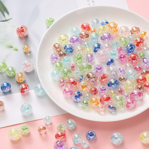 Acrylic Filled Crack <b>Beads</b> 8/10/12mm Round Translucent Ice <b>Beads</b> For Jewelry Making DIY Handmade Beading Bulk Loose <b>Beads</b> - Product Image 4