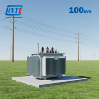 Transformateur triphasé à bain d'huile S13-100kVA 10KV vers 480V/440V 50/60Hz, résistant à la poussière et à l'humidité