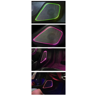 ICarsin - Éclairage d'ambiance intérieur LED 64 couleurs pour Mercedes Benz Classe A W177 CLA W118 2018-2024 - Accessoires de bande lumineuse