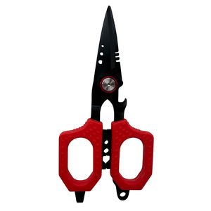 Ciseaux <span class=keywords><strong>de</strong></span> pêche multifonctionnels <span class=keywords><strong>de</strong></span> 5 pouces avec lames dentelées et coupe-fil latéral pour couper les lignes tressées - Product Image 1