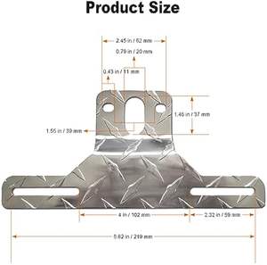 Marco de soporte para <span class=keywords><strong>matrícula</strong></span> de <span class=keywords><strong>remolque</strong></span>-Soporte de aluminio resistente para camiones, remolques, vehículos recreativos, barcos - Product Image 5