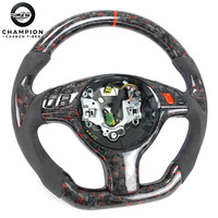 Volant personnalisé pour BMW E46 E53 E36 E39 E81 E87 E91 E92 330ci 325i M3 en cuir, fibre de carbone forgée, accessoires de voiture sport