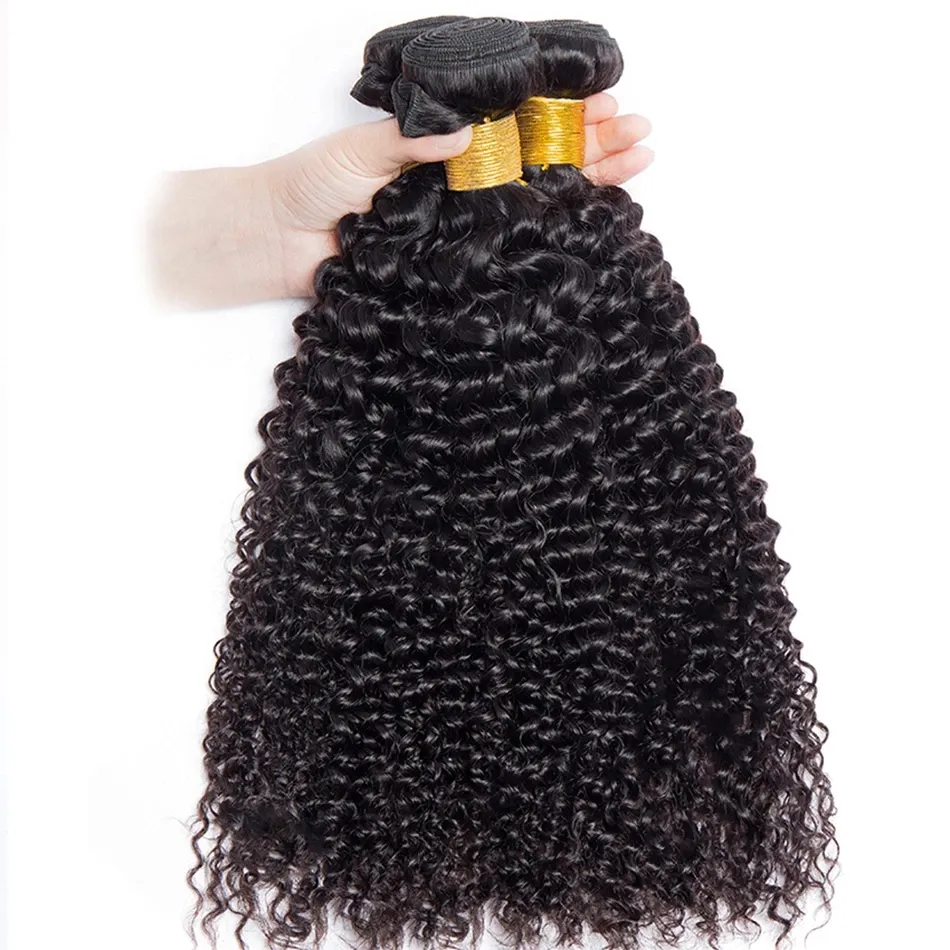 Wholesale and drop shipping free sample one dornor Cuticle Aligned Vrigin Human Hair Extension curly Bundles Deals