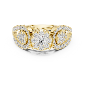 Bague en or et diamants pour femme, élégante et brillante, parfaite pour un mariage, une fiançaille, un cadeau ou un usage quotidien. - Product Image 4
