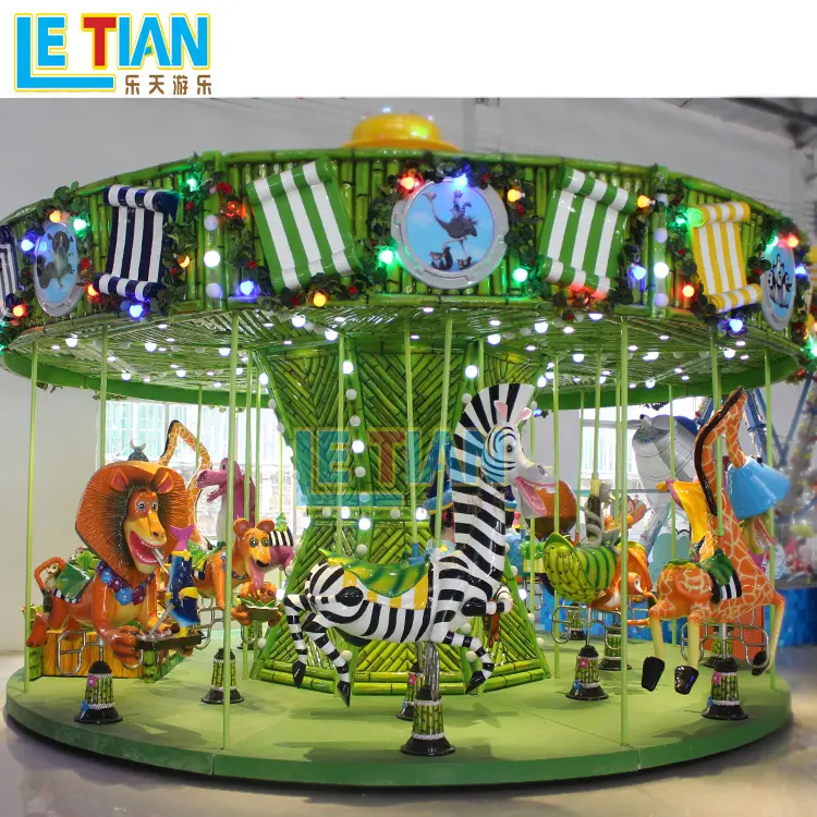 Themenpark reitet Kinder elektrisches Spiel im Freien Spielplatz Karussell Pferde für Kinder und Erwachsene