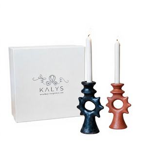 Support de bougie en céramique blanche mate Heritage, 7 cm, fait à la main, 21 cm, décoration de mariage, Pâques - Product Image 2