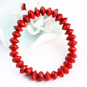 <b>Red</b> Heart Bodhi Seed Beads <b>Bracelet</b> Elastic Single Strand Gift Jewelry Hangzhou Origin PTHD03 - Product Image 5