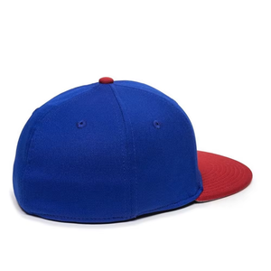Logo Brodé Personnalisé Écusson Bleu Rouge Deux Tons Snapback Casquette Chapeaux Pour Unisexe - Product Image 5