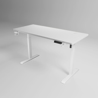 Bureau assis-debout électrique commercial moderne, ergonomique, en acier inoxydable, à double moteur, réglable en hauteur et extensible