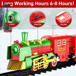 Trenes de Juguete Navideños <span class=keywords><strong>para</strong></span> <span class=keywords><strong>Alrededor</strong></span> <span class=keywords><strong>del</strong></span> Árbol, Trenes de Juguete con Sonido y Luces, <span class=keywords><strong>Tren</strong></span> de Juguete Modelo <span class=keywords><strong>para</strong></span> Niños Pequeños - Product Image 2