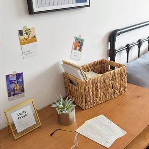 Cestas Cuadradas de Mimbre para Lavandería, Cestas Grandes Tejidas Africanas, Sin Regalo para Niños, Cubo de Mimbre con Tapa, Cesta de Jacinto de Agua - Product Image 3