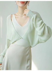 Neuer koreanischer Stil Damen Frühlings-Kurzpullover mit langen Ärmeln - Product Image 3