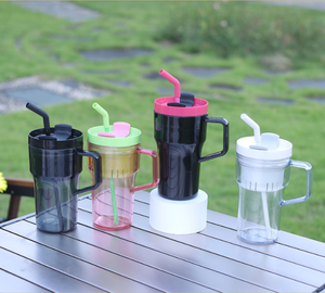 2026 Travel Tumbler with Handle Straw Wholesale Custom Logo Fruit Infuser Bottle Tea <b>Filter</b> Cup Plastic Car <b>Coffee</b> Mug 22oz - Product Image 2