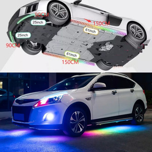 Kit Luci Sottoscocca per Auto a LED RGB, Striscia Luminosa Multicolore con Controllo App, Impermeabile, 6 Pezzi - Product Image 3