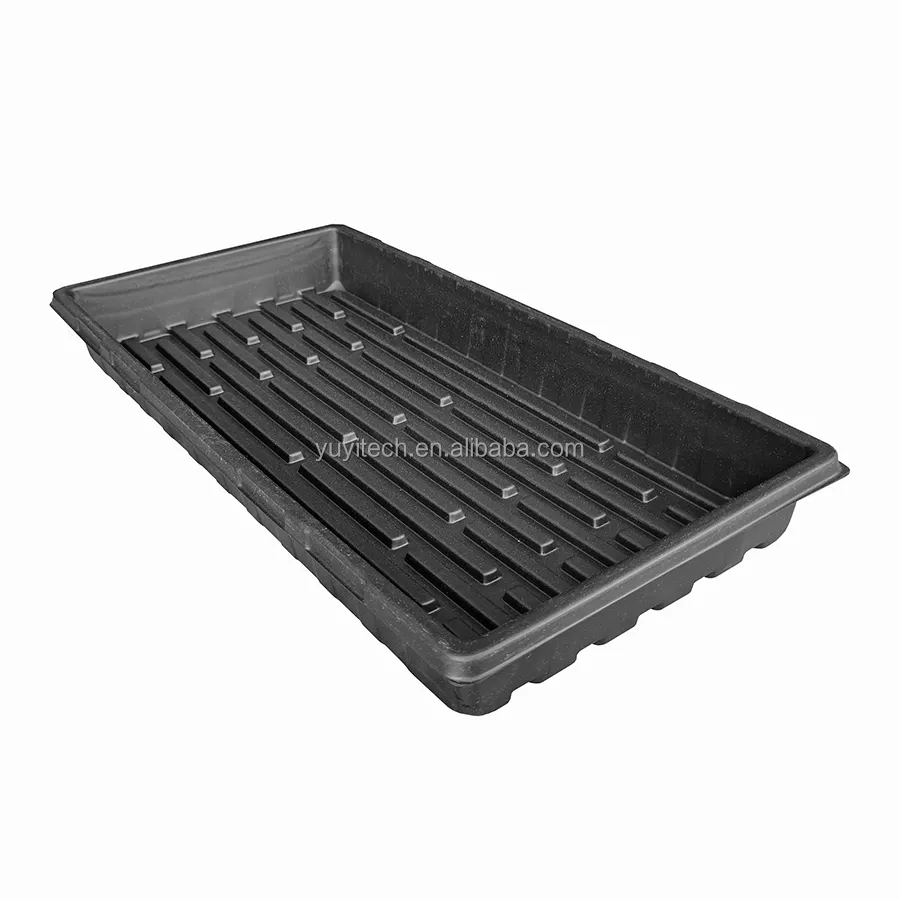 Pépinière de jardin Propagation des plantes Plastique sans BPA plat peu profond Extra fort Microgreen 1020 Plateaux avec et sans trous de drainage