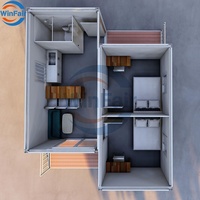 Villa préfabriquée modulaire démontable WinFair avec toit triangulaire, luxe, Cebu Philippines, pour clinique mobile / centre de santé