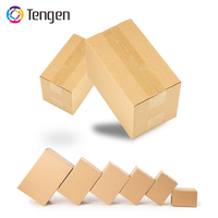Caja de envío de cartón corrugado personalizada de fábrica Tengen, cajas grandes de almacenamiento de embalaje, caja de zapatos de ropa para hombres, se acepta