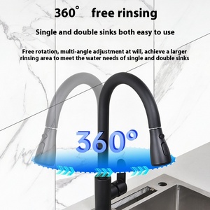Modern Stainless Steel <strong>Kitchen</strong> <strong>Faucet</strong> <strong>with</strong> <strong>Pull</strong>-<strong>Out</strong> <strong>Sprayer</strong> Multifunction Sink Mixer Accessory - Product Image 4