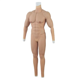 Combinaison de corps en silicone réaliste avec <span class=keywords><strong>faux</strong></span> <span class=keywords><strong>muscles</strong></span> pectoraux et <span class=keywords><strong>bras</strong></span>, simulation artificielle des <span class=keywords><strong>muscles</strong></span> abdominaux pour travestis et cosplay - Product Image 1