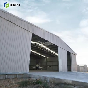โรงเก็บเครื่องบินโครงสร้างเหล็กสำเร็จรูปแบบแยกส่วนพร้อมการออกแบบที่ขยายได้มีบริการเชื่อมและตัดสำหรับงานหนัก - Product Image 1