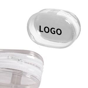 Mini Plush Bag <b>Keychain</b> Custom Logo Small <b>Anime</b> Figure Clear Pvc Blink Box Display Pouch With Zipper - Product Image 1