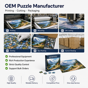 Puzzle personnalisé avec impression couleur intégrale 500 1000 pièces en carton Fabricant OEM - Product Image 6