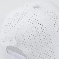 Gorra de Béisbol Deportiva Premium de 6 Paneles, Transpirable, con Orificios Cortados con Láser, Impermeable, de Secado Rápido, 100% Poliéster