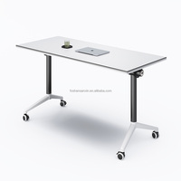 Table de conférence pour bureau, table de réunion en forme de I, bureau pour adultes, table modulaire réglable en hauteur, table de formation pliable