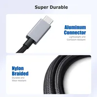 Cable USB5 de 80 Gbps y 240 W, 8K a 60 Hz, Thunderbolt 5, USB Tipo C a C, Cable de Transferencia de Datos y Carga Rápida para Macbook, PC y Almacenamiento Móvil