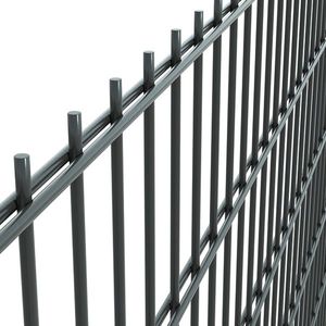 Allemagne revêtement en poudre 656 868 Twin Wire panneau de clôture en treillis métallique soudé double tige mat clôture doppelstab matten zaun anth razit - Product Image 3