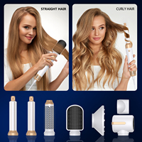Sèche-Cheveux 7-en-1 Moteur BLDC Haute Vitesse, Peigne Soufflant à Air Chaud, Brosses Coiffantes, Séchage Humide à Sec, Air Froid