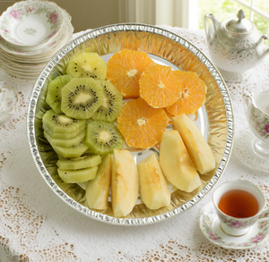 Barquette <span class=keywords><strong>jetable</strong></span> en PP et <span class=keywords><strong>aluminium</strong></span> recyclable de 9 pouces pour pain, gâteaux, pâtisseries, moule à tarte, <span class=keywords><strong>plat</strong></span> à pizza rond pour <span class=keywords><strong>four</strong></span> - Product Image 3