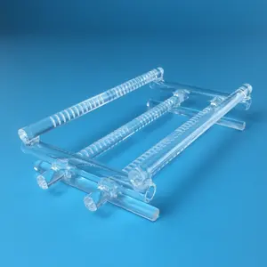 Conception du client Transparent de grand diamètre Bateau en verre de quartz