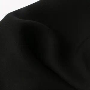 FEICHI toptan müslüman siyah abaya elbise düz resmi siyah nida kumaş kadınlar için