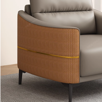 Ensemble de canapés ergonomiques modernes pour bureau et salon, chaises modulaires pour invités en cuir PU durable