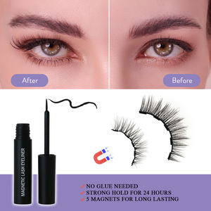 <span class=keywords><strong>Cils</strong></span> magnétiques effet naturel avec stylo eyeliner, lot de 5 paires, imperméables, longue tenue, réutilisables, kit de <span class=keywords><strong>cils</strong></span> en gros - Product Image 3