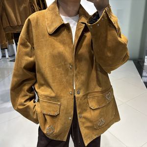 <span class=keywords><strong>Chaqueta</strong></span> de Gamuza con Remaches Extra Grande de Alta Calidad para Mujer, Otoño 2025, <span class=keywords><strong>Chaqueta</strong></span> de Cuero Genuino para Mujer - Product Image 3