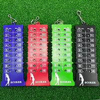 Contatore di colpi e punteggio da golf in ABS resistente a 18 fori con porta scheda punteggio 15,5 cm x 6 cm per allenamento, pratica e competizione