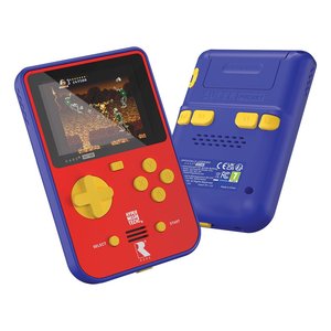 Console portable Super Pocket Rare Edition rechargeable, 14 jeux intégrés, batterie intégrée, rouge et bleu - Product Image 1