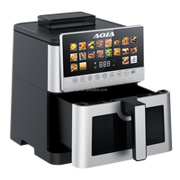 Friteuse à vapeur numérique intelligente avec réservoir d'eau, écran LCD couleur, four électrique multifonction, sans huile, en promotion pour usage domestique, facile à utiliser