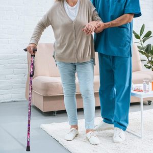 Bastone da Passeggio Pieghevole con 5 Livelli di Regolazione dell'Altezza, Leggero e Portatile, con Cinturino da Polso per Anziani, Disabili, <span class=keywords><strong>Uomini</strong></span> e Donne - Product Image 6