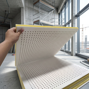 Panel de Aleación de Aluminio Acústico Ignífugo Perforado Impermeable con Revestimiento de PVDF, Diseño Moderno para Uso Exterior en Centros Comerciales y Quioscos - Product Image 4