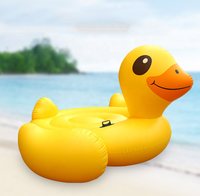 Amusant piscine gonflable en forme de canard jaune, accessoire flottant personnalisé pour enfants, vente en gros