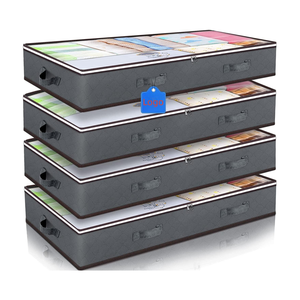 Wholesale Large Under Bed Storage Boxes Underbed Clothes Storage Bags Zippered Organizer Foldable Under Bed Bags