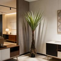 Palmiers artificiels de Pandanus de 205 cm, aspect naturel, qualité supérieure, pour la décoration de la maison, du jardin et des salles d'exposition, plantes en pot de Pandanus artificielles.