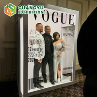 Miroir Photo Booth Mural pour Mariages et Événements - Boîte Photo Personnalisable Pvc Vague Magazine Photo Booth.