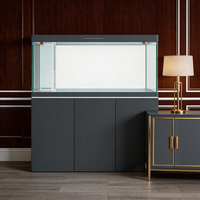 Aquarium intelligent pour eau salée de 200 gallons, en verre rectangulaire, avec filtre, pompe et support