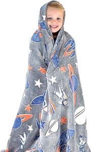 Coperta per Bambini con Design Luna e Stelle che Brillano al Buio, 100% Poliestere, Morbida Coperta in Flanella Luminosa per Bambini - Product Image 5