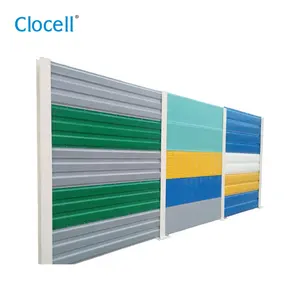 Clocell Sound proof efficiency high way and railway metal noise barrier fences residential sound absorbing sheets sound barriers