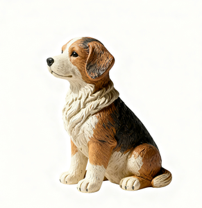Statue de chien mignon personnalisée en Offre Spéciale, résine peinte <span class=keywords><strong>à</strong></span> la main, décor de jardin extérieur pour patio ou pelouse, sculpture animale réaliste - Product Image 3